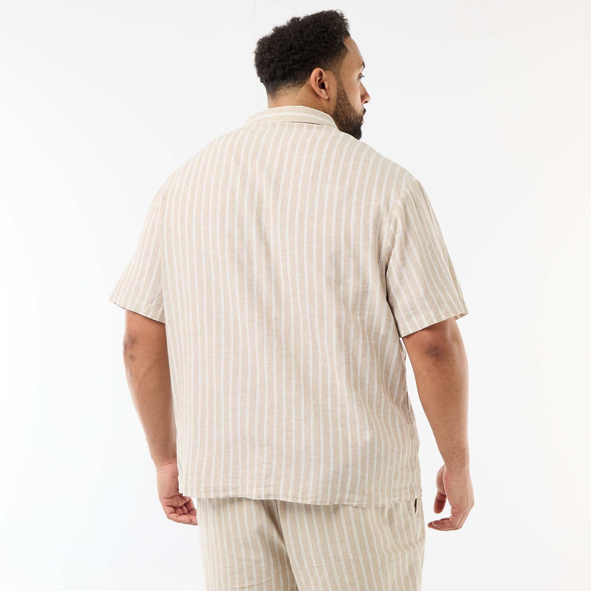 Linen Blend Shirt BEIGE