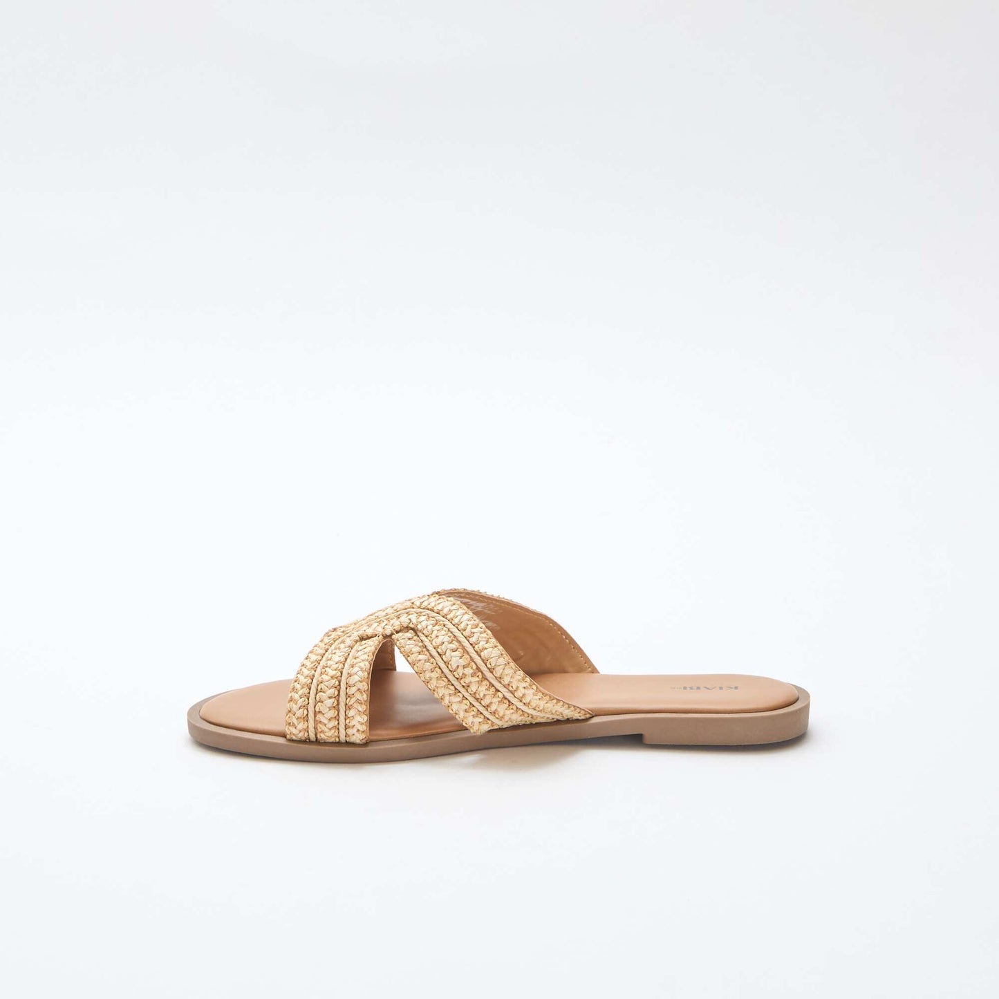 Straw Strap Mules BEIGE