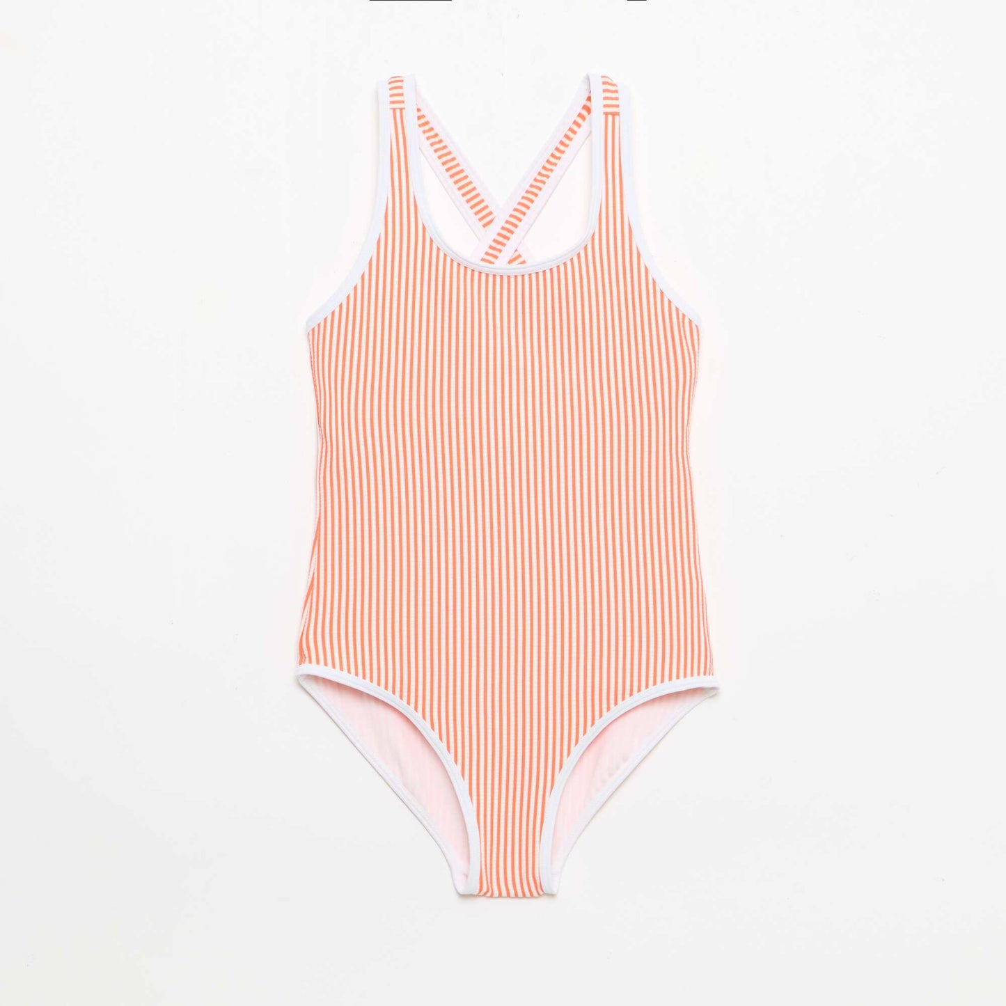 Striped One-Piece Swimsuit RED