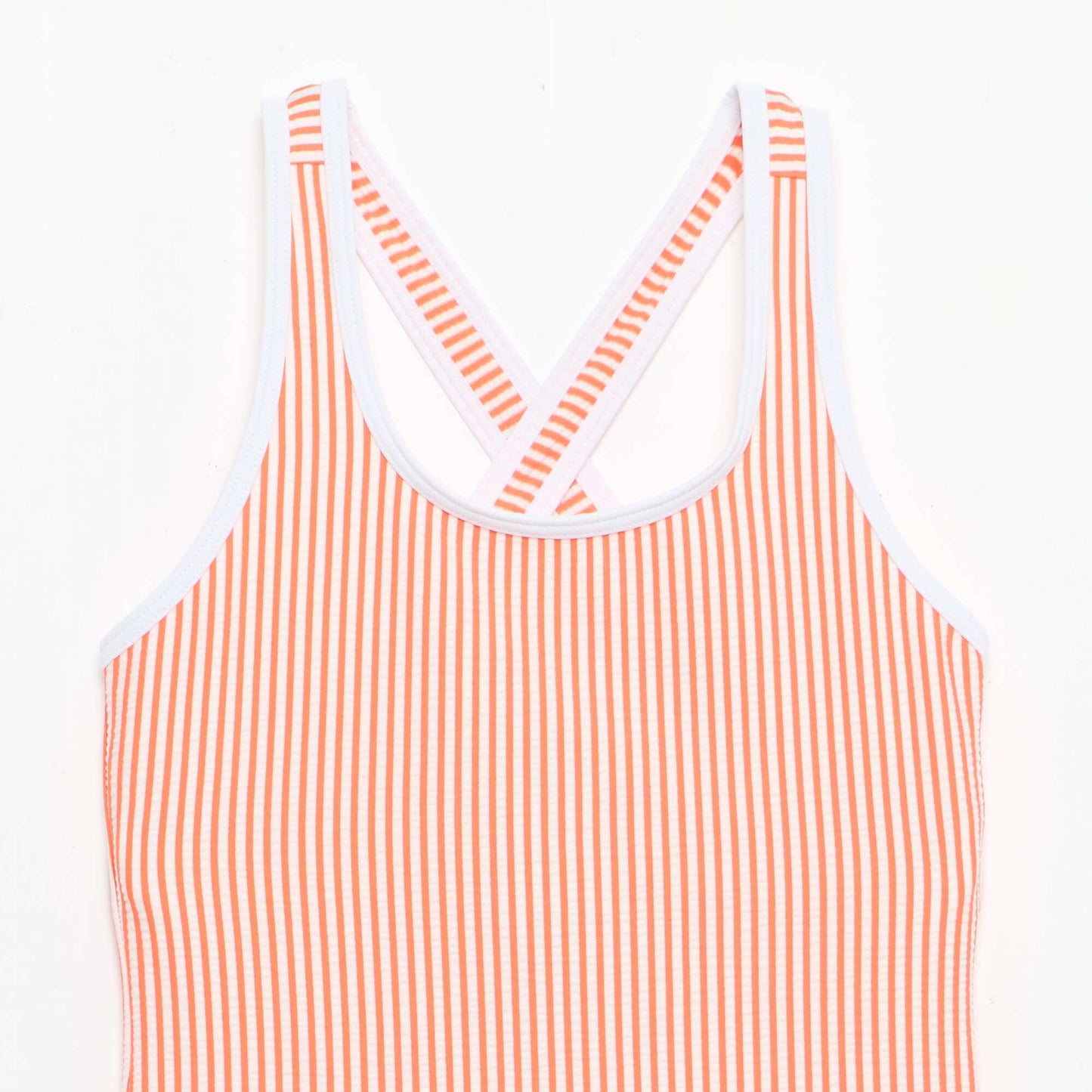 Striped One-Piece Swimsuit RED