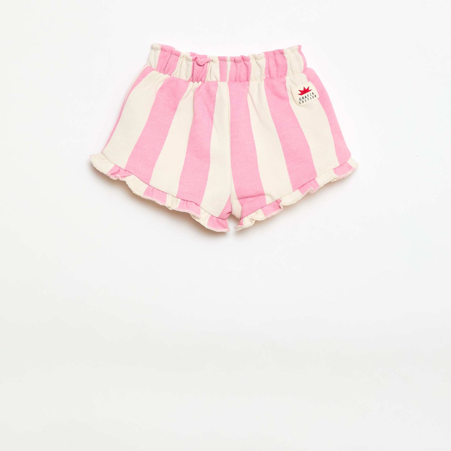 პრინტიანი ჯერსი შორტი ვარდისფერი