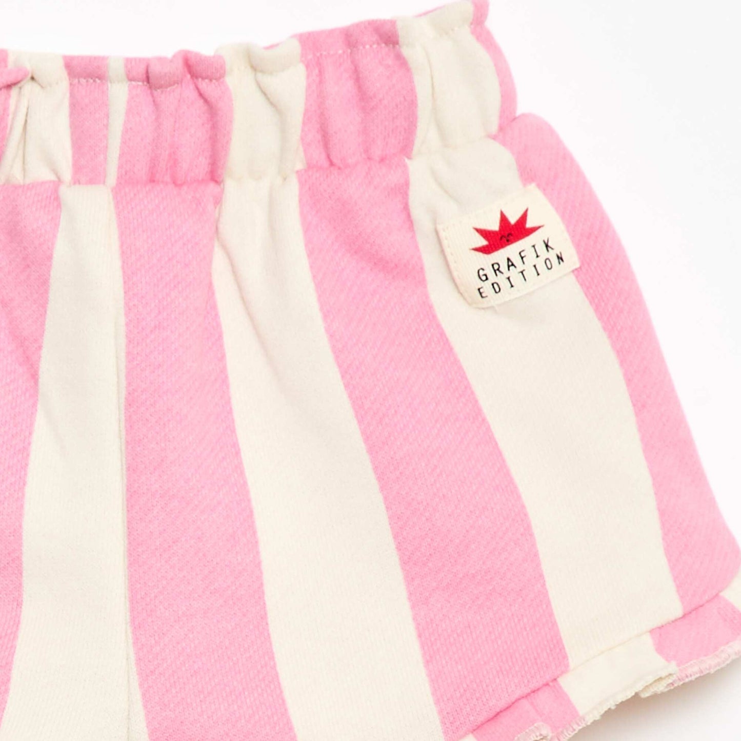 პრინტიანი ჯერსი შორტი ვარდისფერი