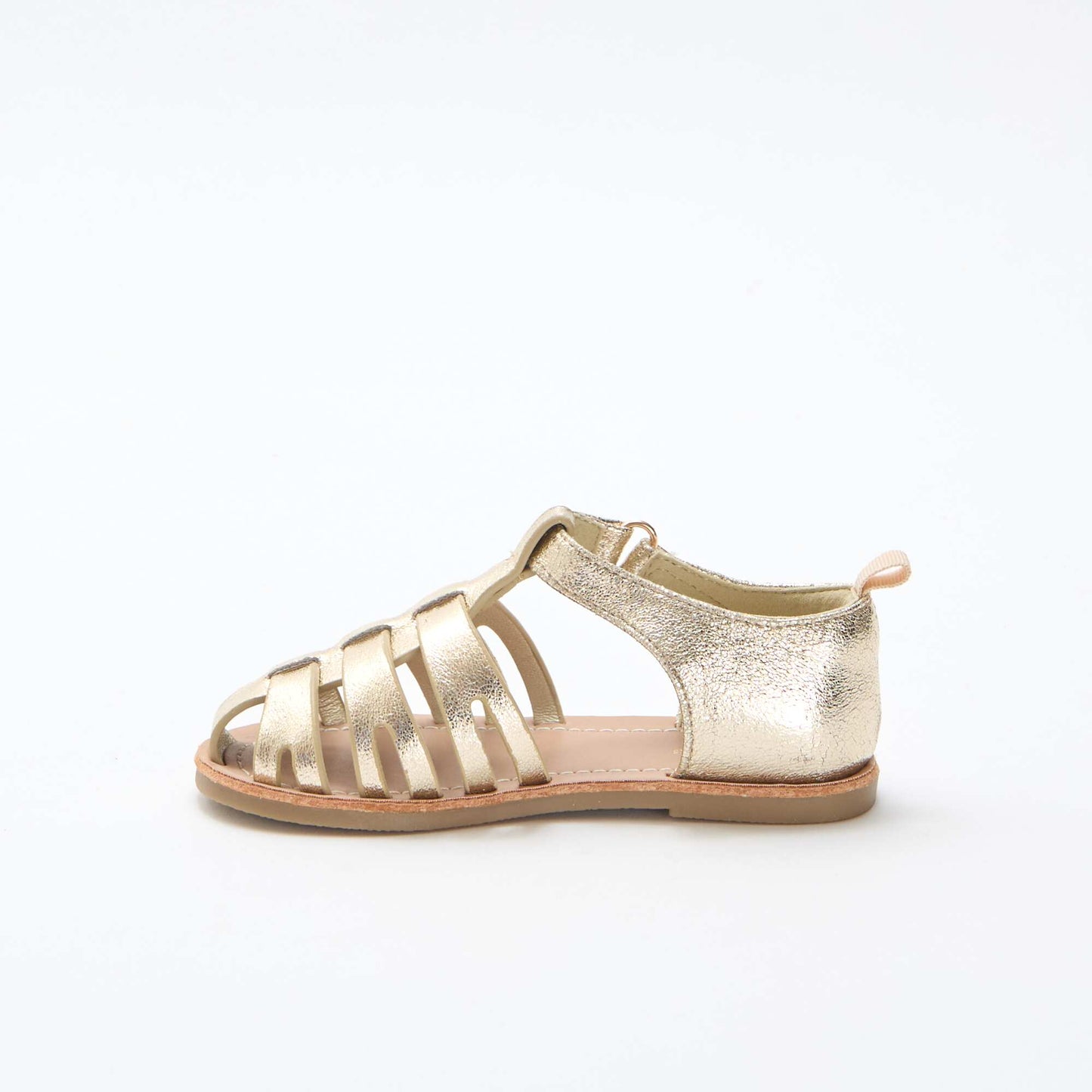 Glittery Closed-Toe Flat Sandals YELLOW