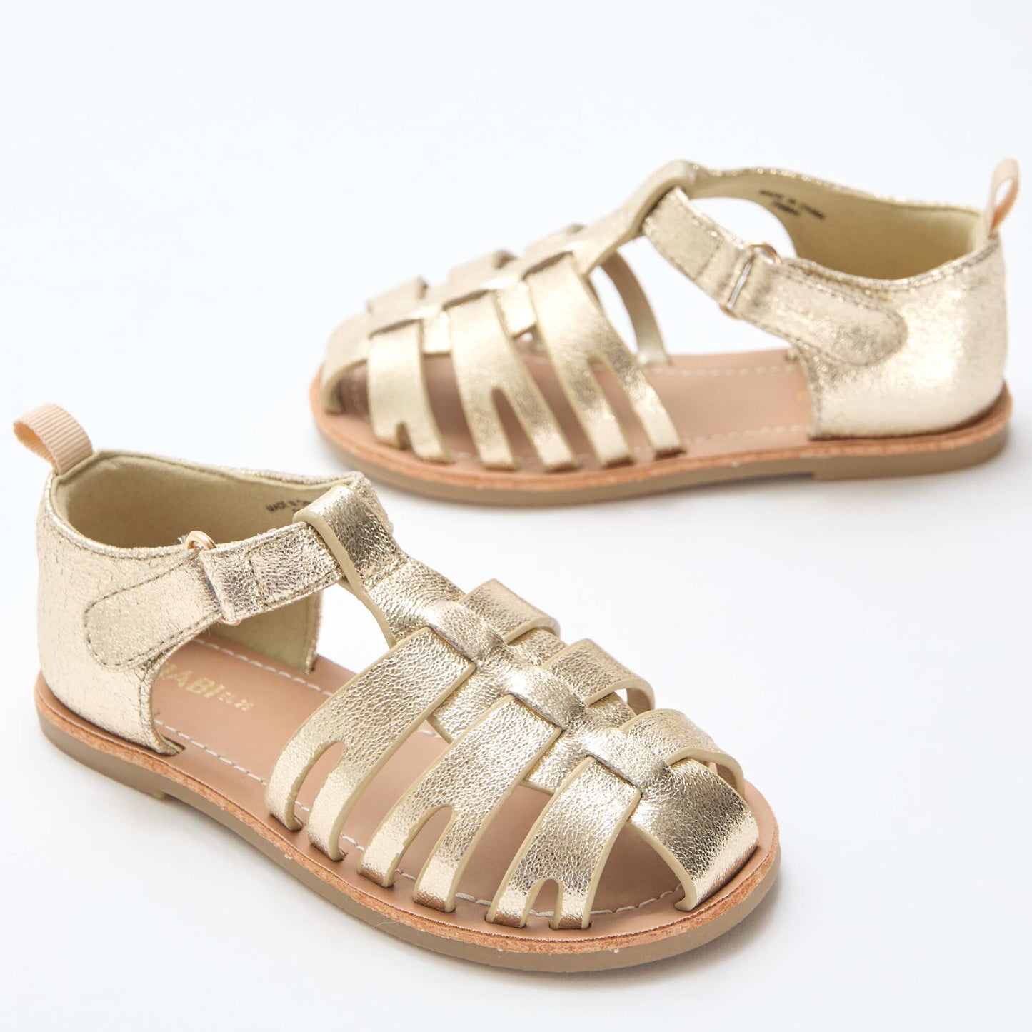 Glittery Closed-Toe Flat Sandals YELLOW