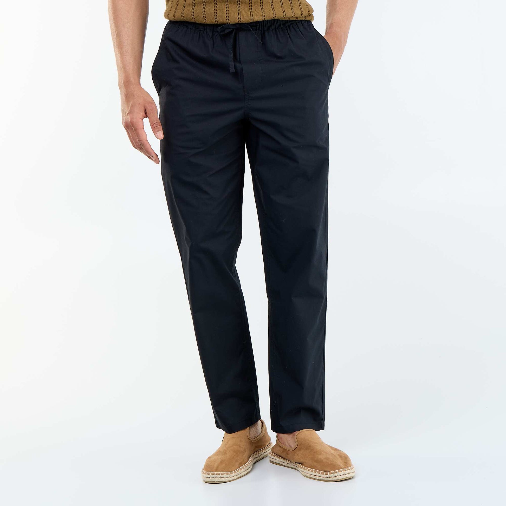 Poplin City Trousers BLACK