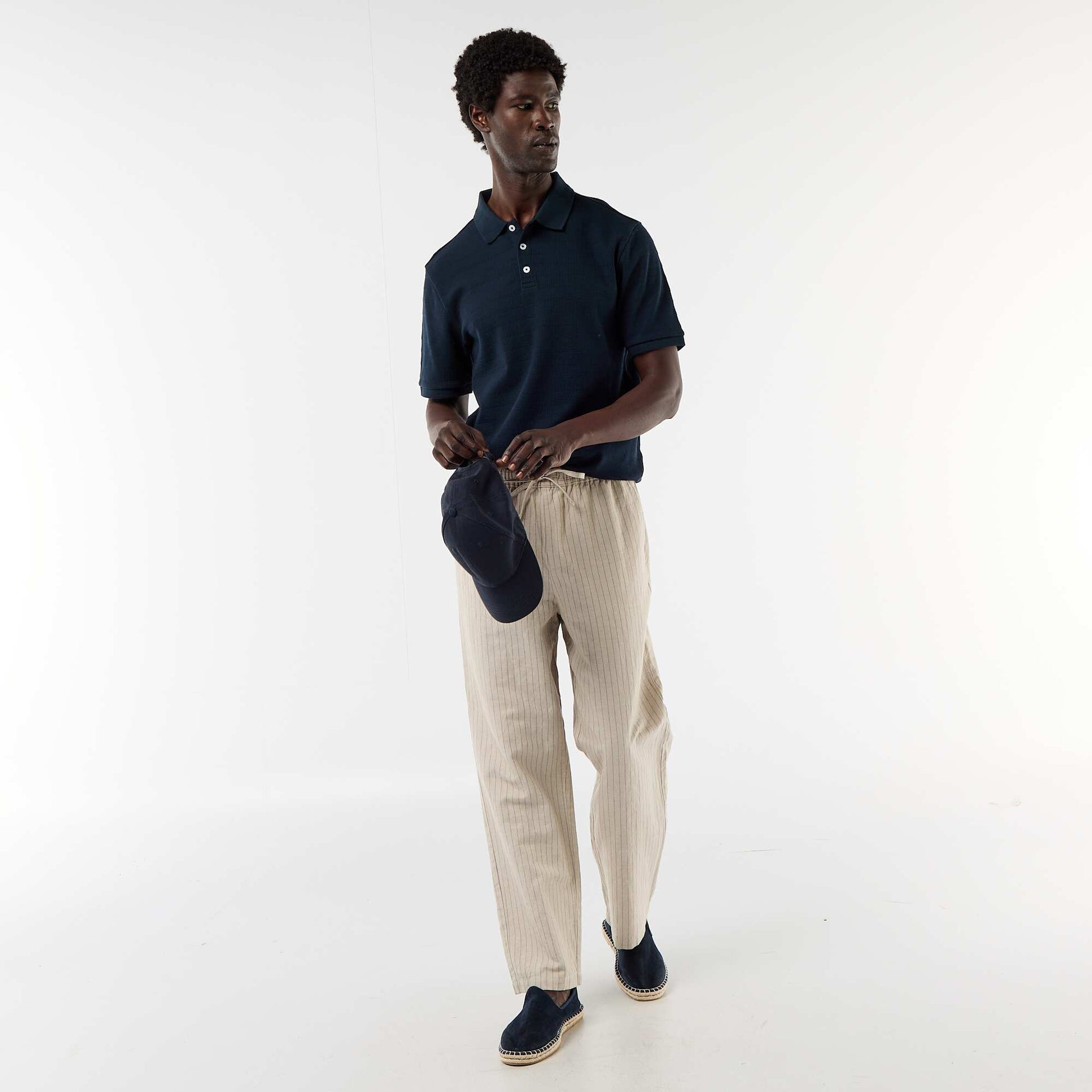Linen Blend Trousers BEIGE