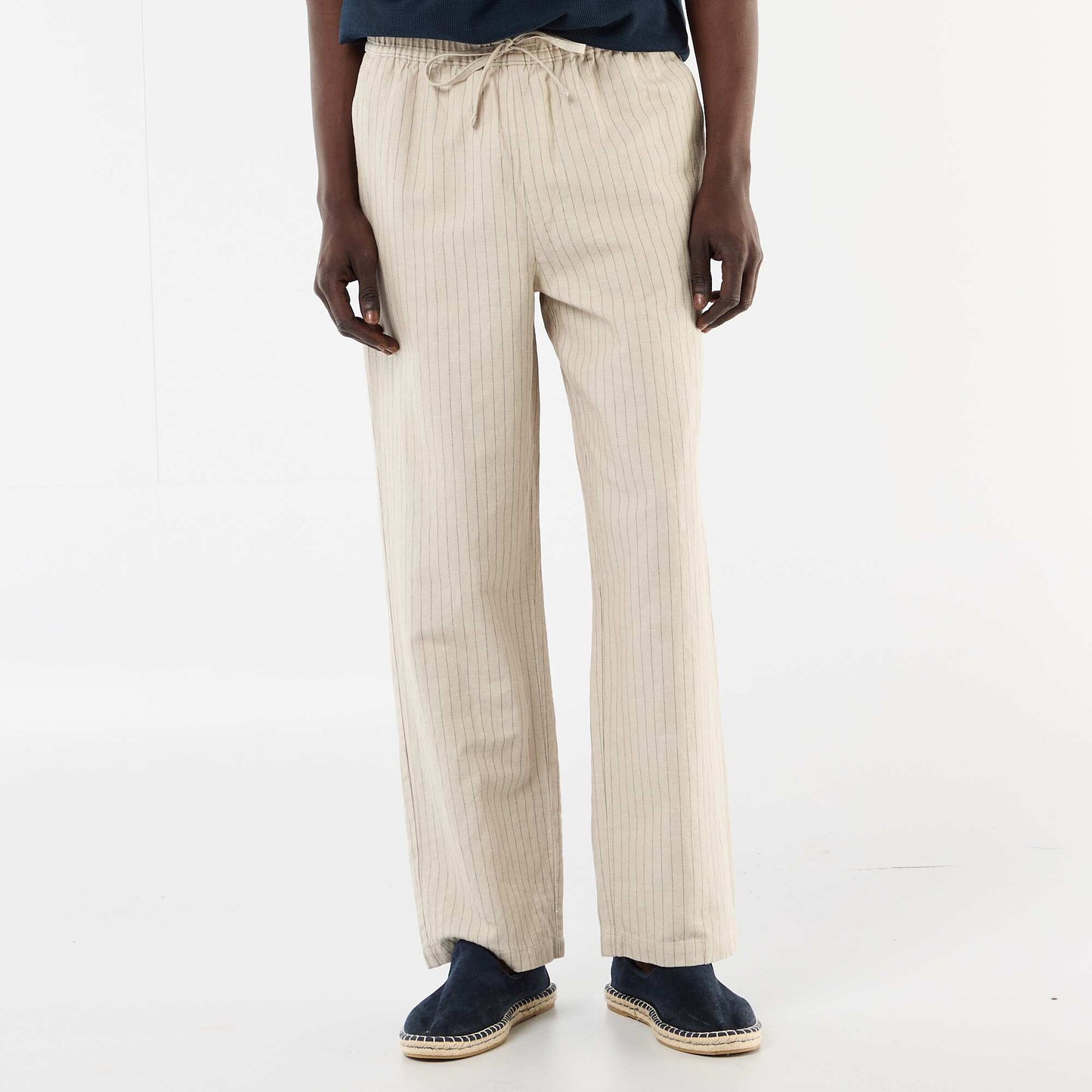 Linen Blend Trousers BEIGE