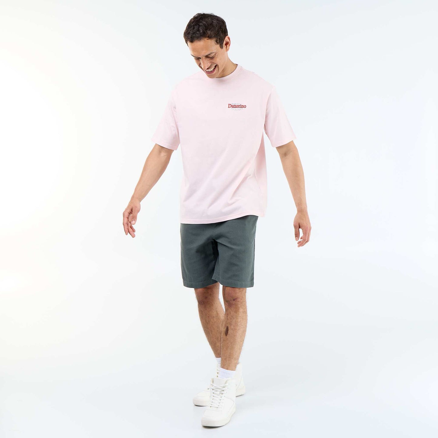 Lightweight fleece Bermuda shorts with drawstrings GREEN