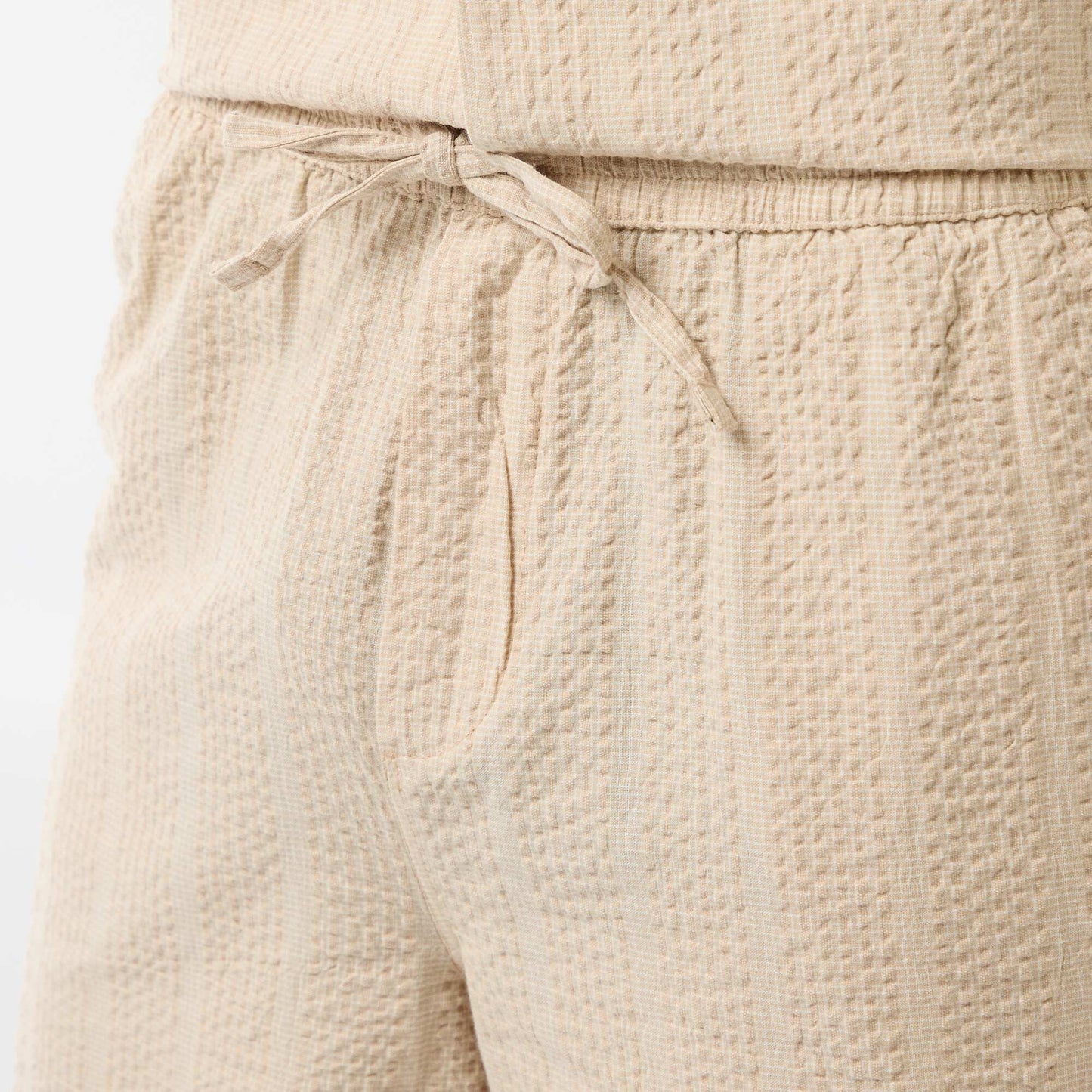 Crêpe-effect Bermuda Shorts BEIGE