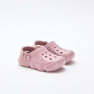 ვარდისფერი, ერთფეროვანი დახურული ცხვირიანი პლაჟის ფეხსაცმელი