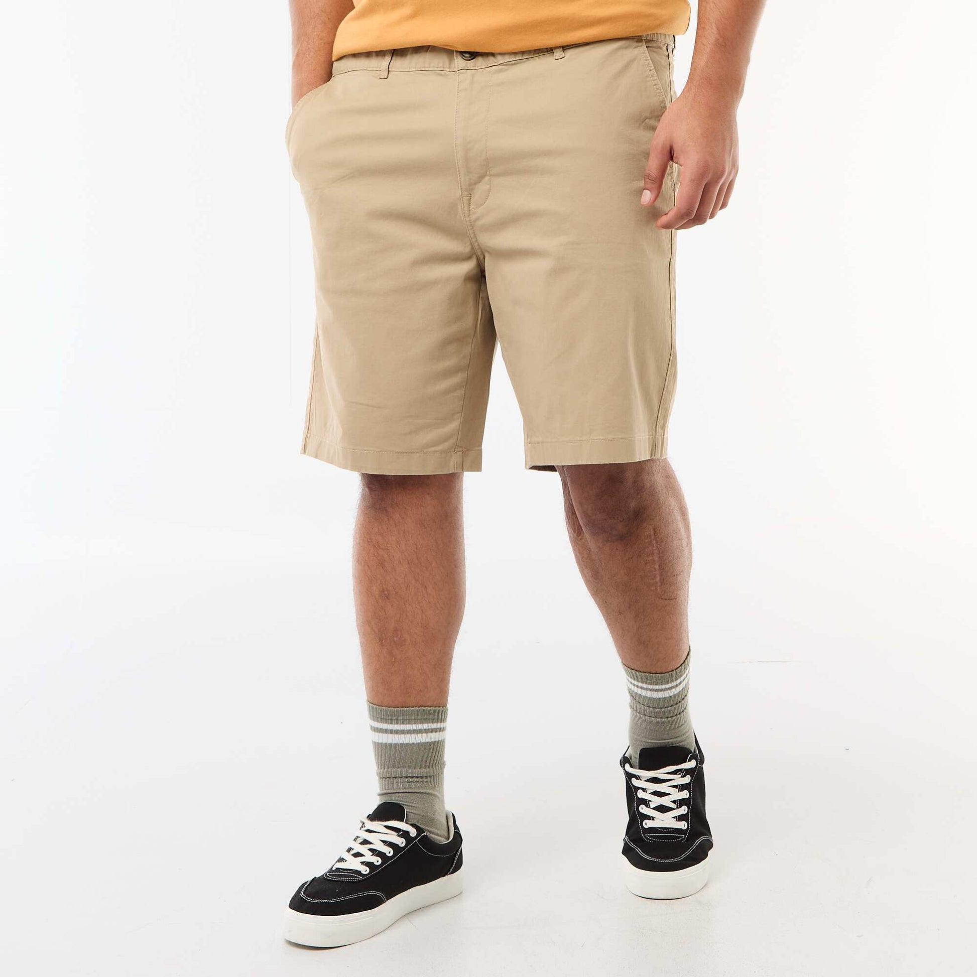 Twill Chino Bermuda Shorts BEIGE