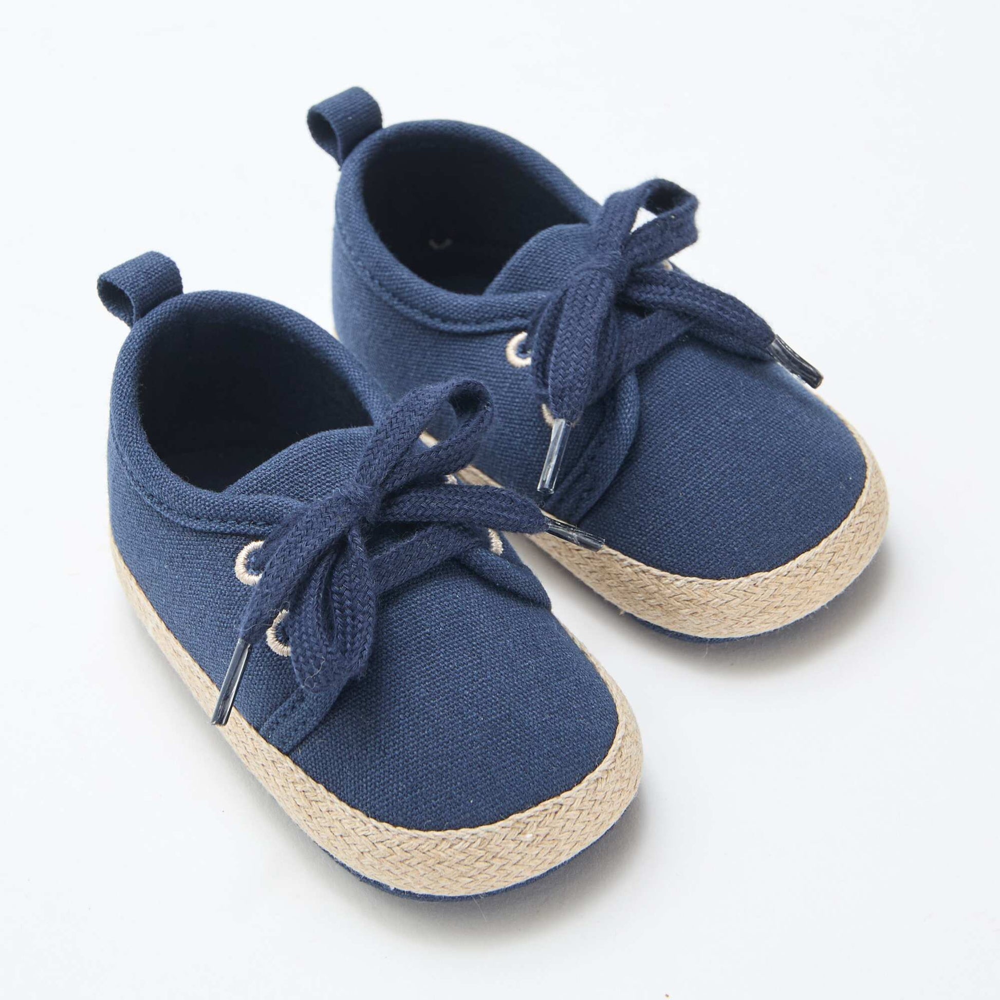 Fabric Lace-Up Sneakers BLUE