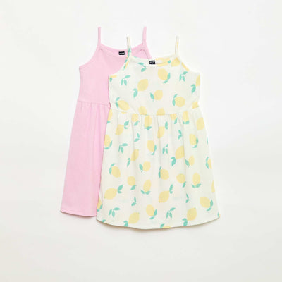 2-Pack of Crepe Knit Dresses WHITE