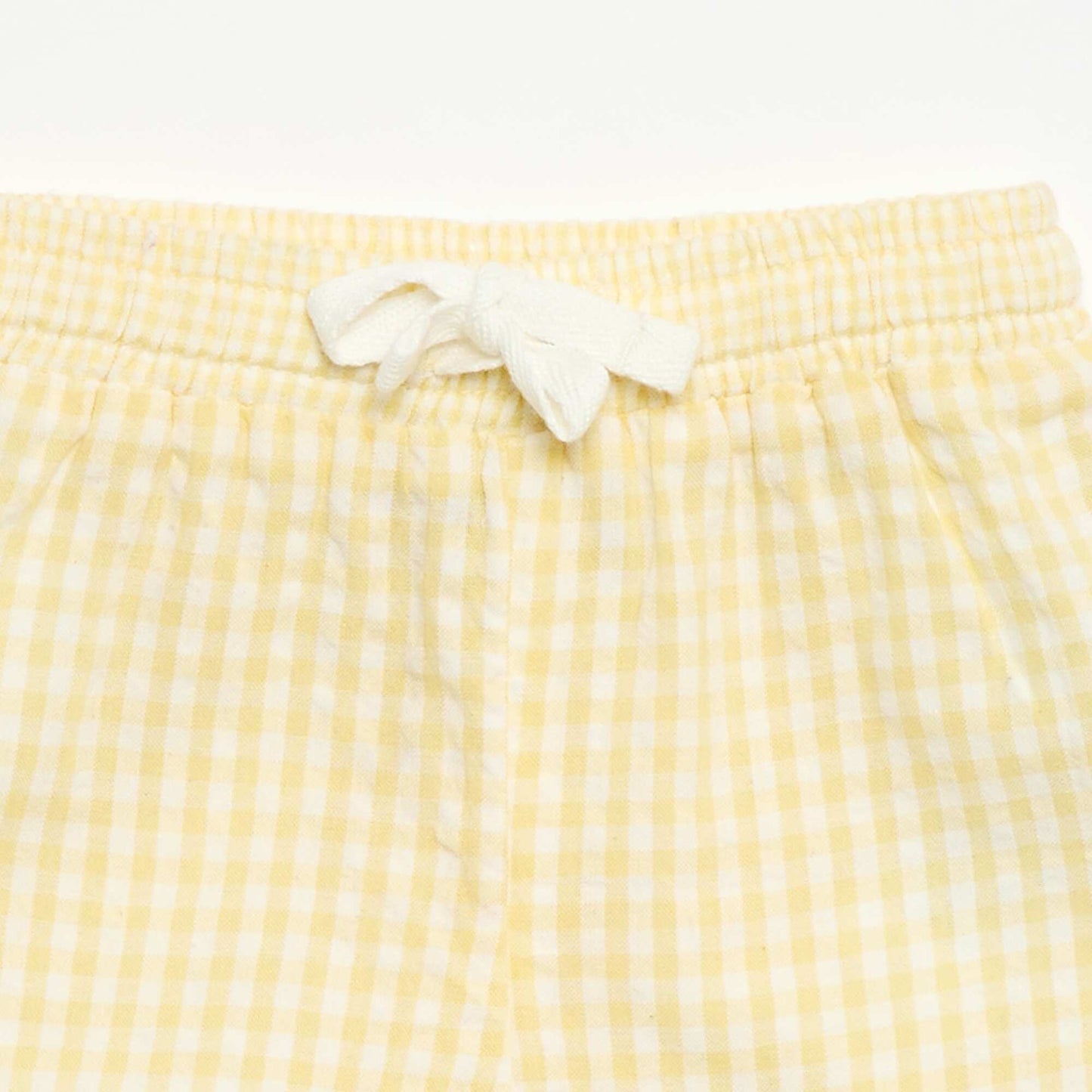 Gingham Seersucker Shorts YELLOW