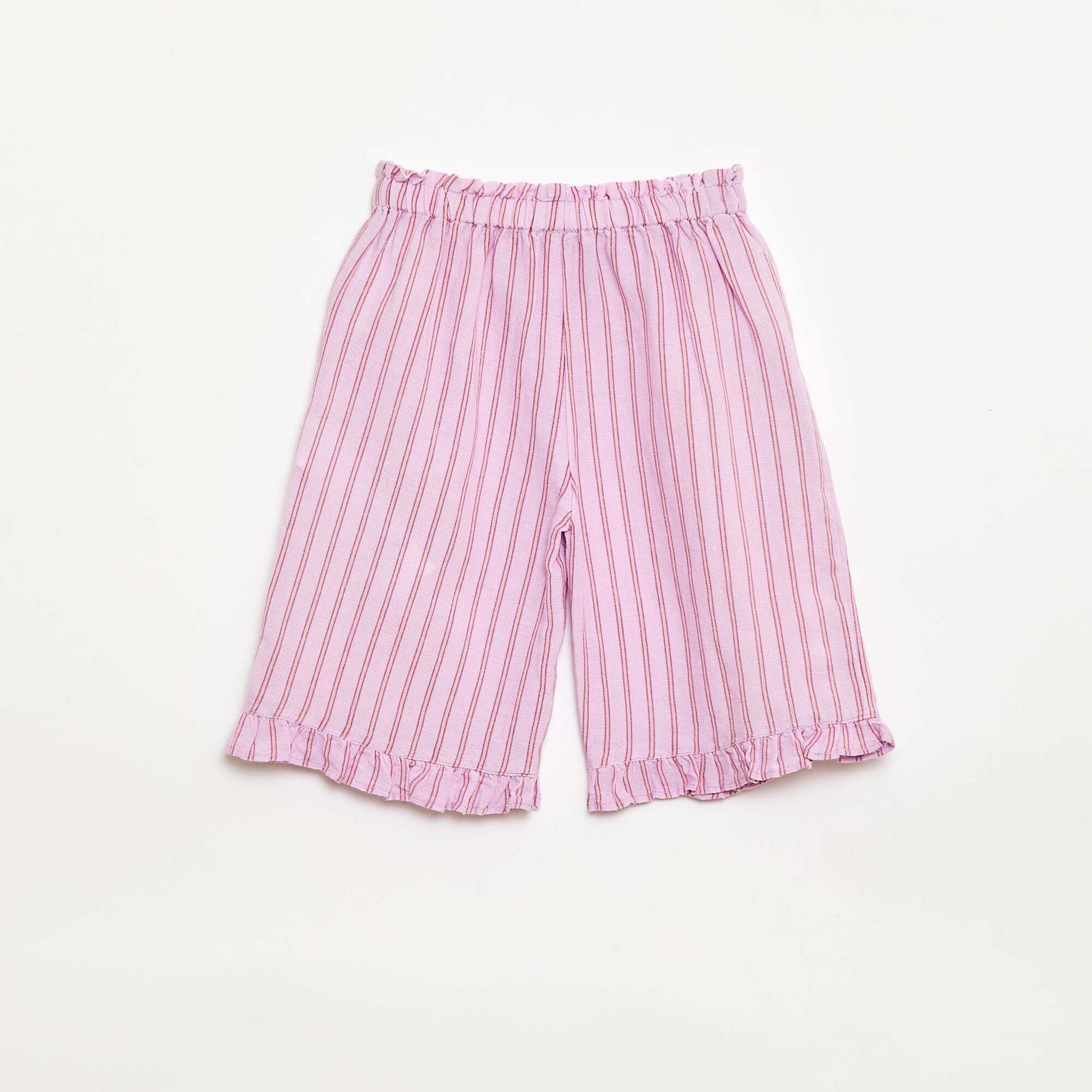 Ruffled Hem Trousers PURPLE