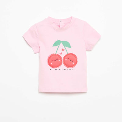 Printed Short-Sleeved T-shirt PINK