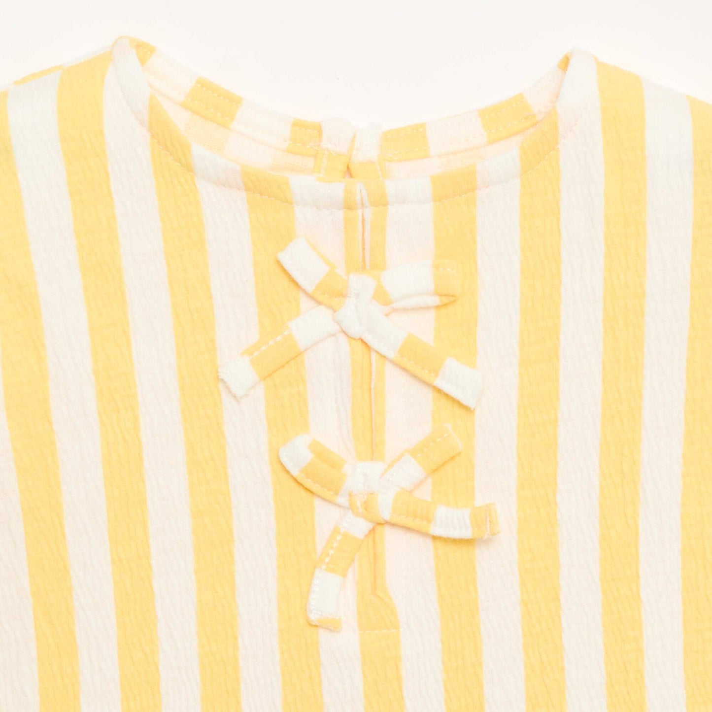 Printed T-shirt with Ruffles YELLOW