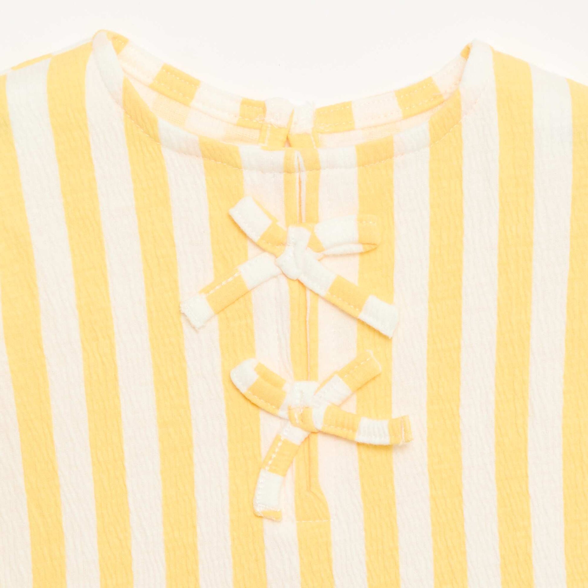 Printed T-shirt with Ruffles YELLOW