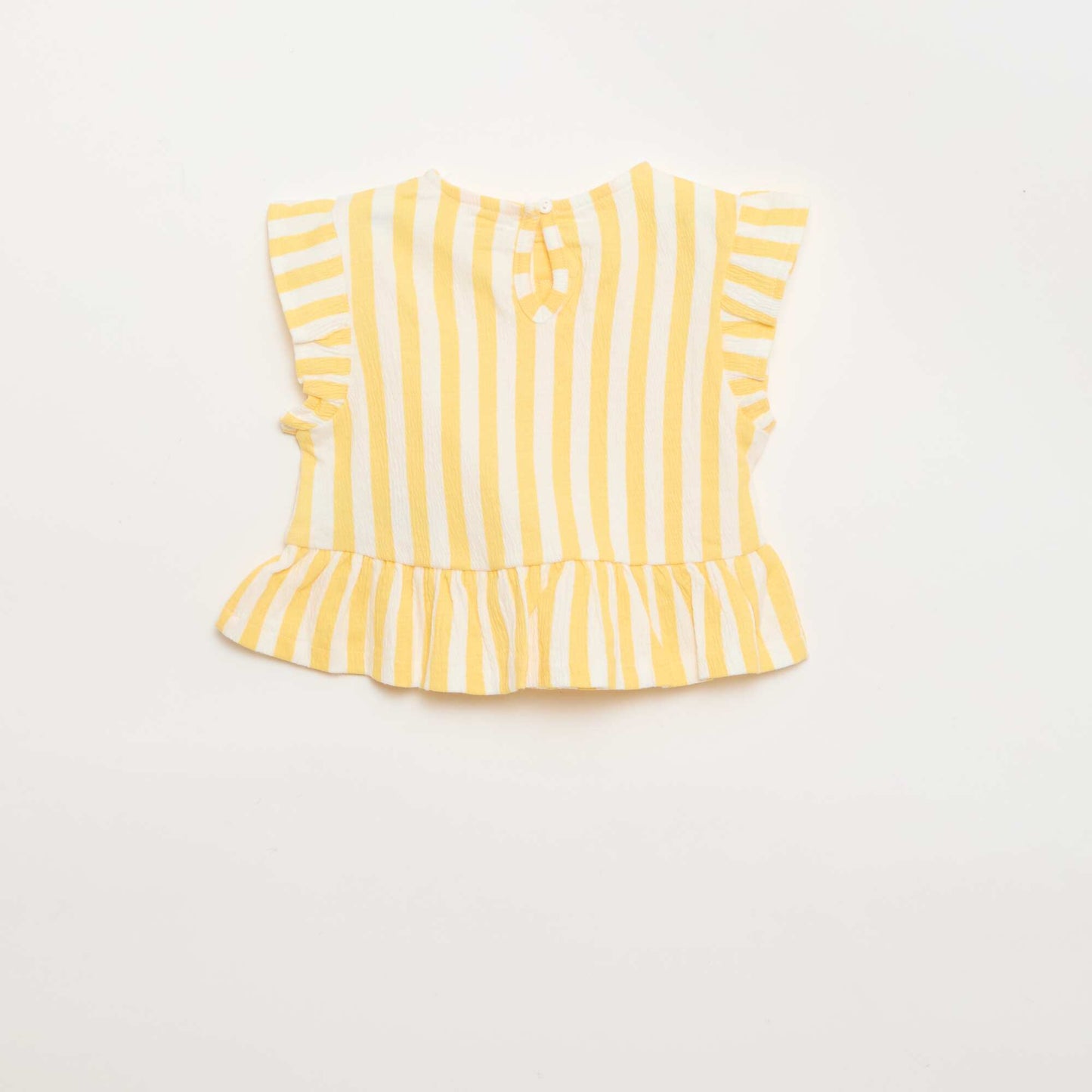 Printed T-shirt with Ruffles YELLOW