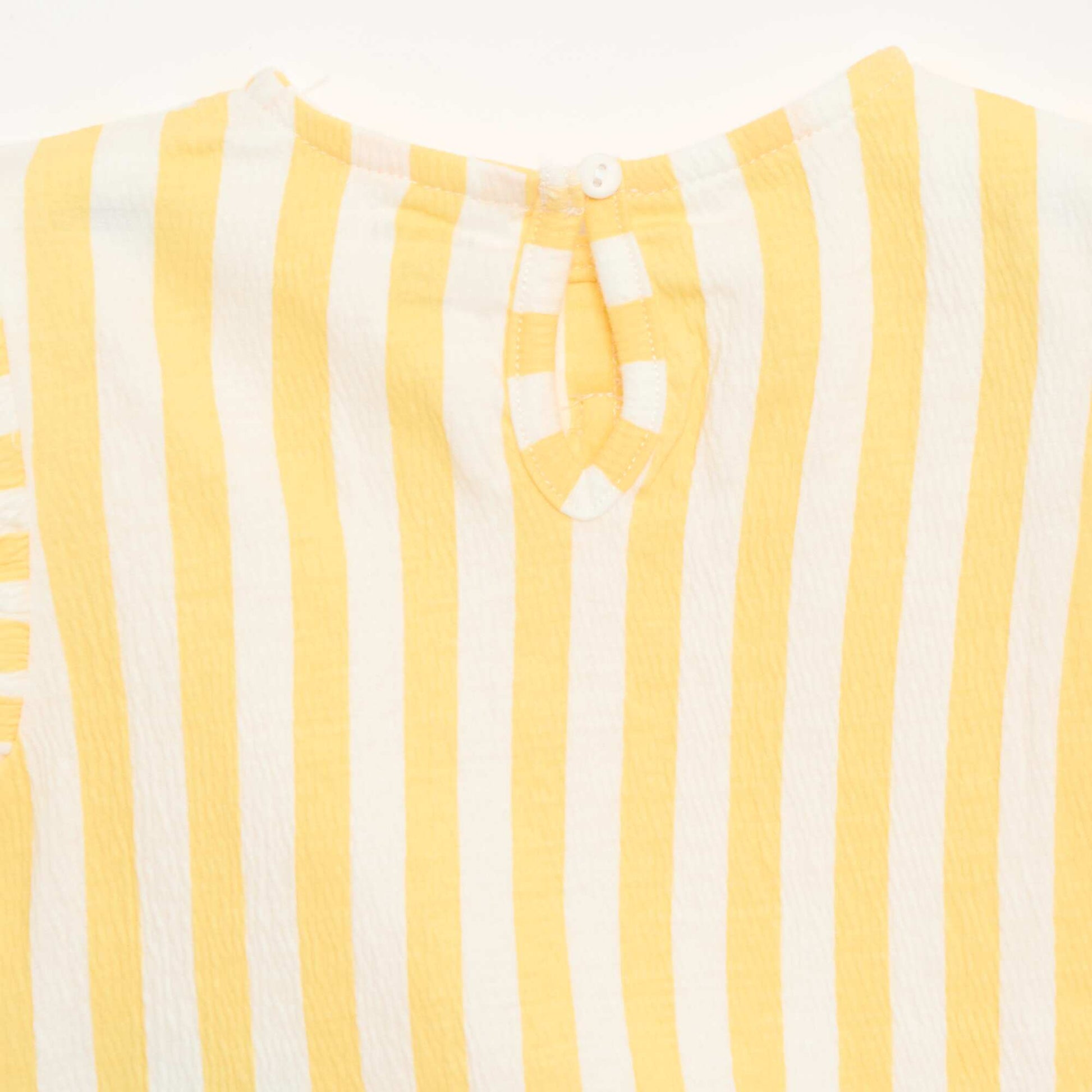 Printed T-shirt with Ruffles YELLOW