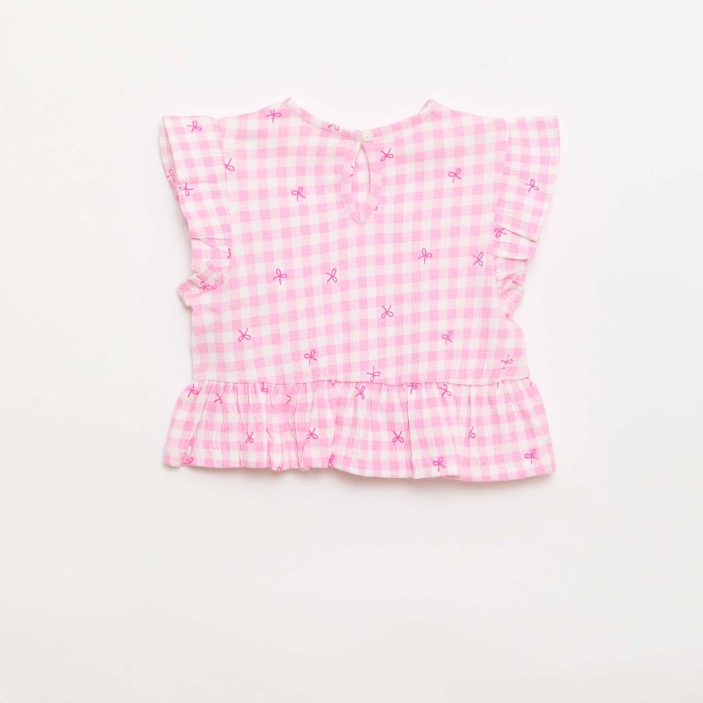 Printed T-shirt with Ruffles PINK