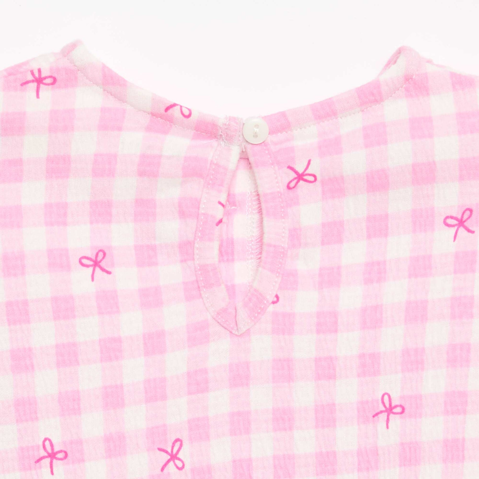 Printed T-shirt with Ruffles PINK