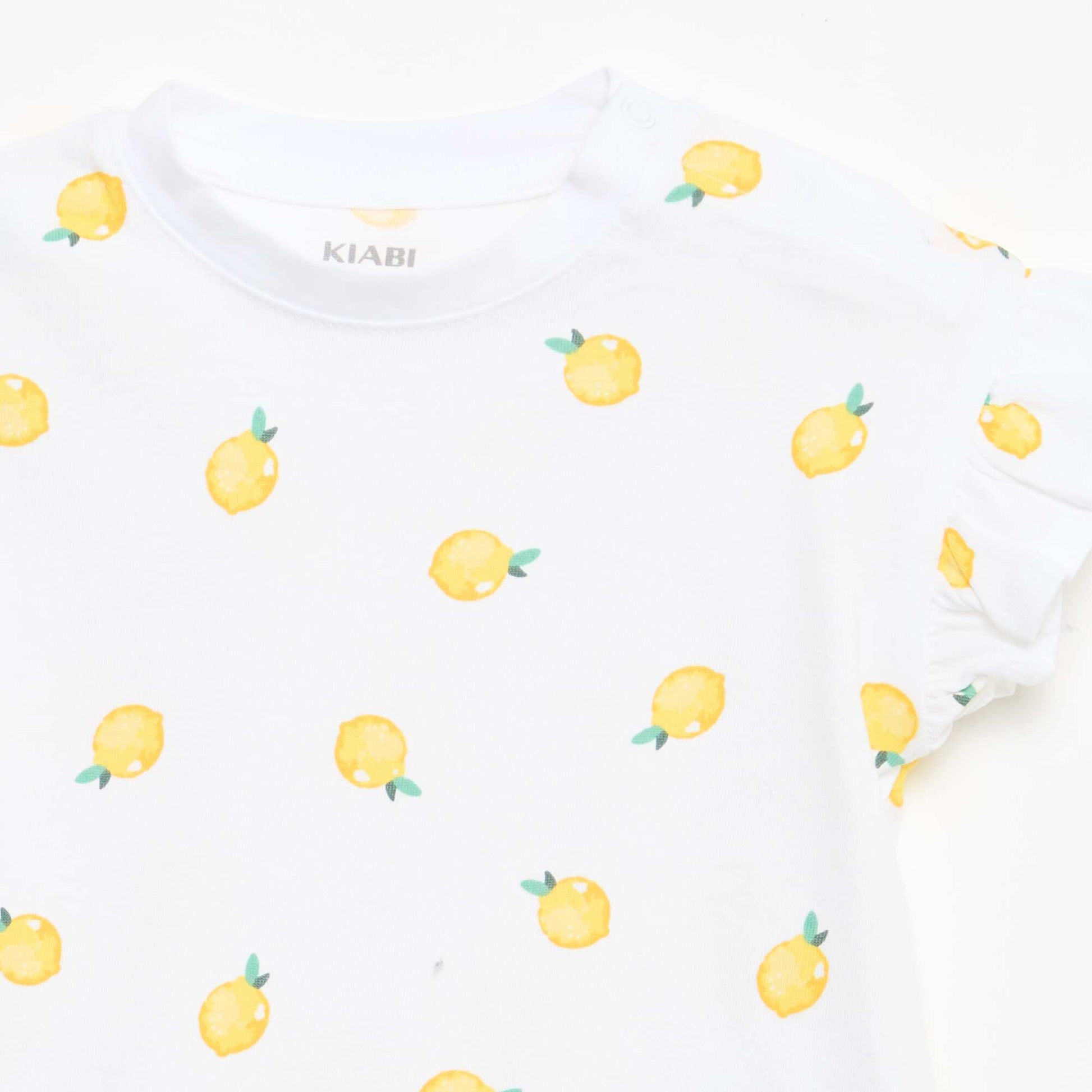 2 ცალიანი მოკლემკლავიანი ბამბის ჯერსის მაისურები თეთრი