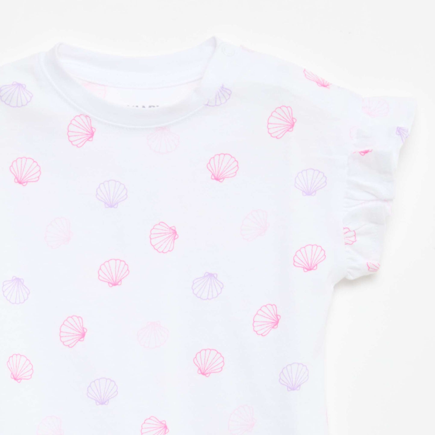 2 ცალიანი მოკლემკლავიანი ბამბის ჯერსის მაისურები თეთრი