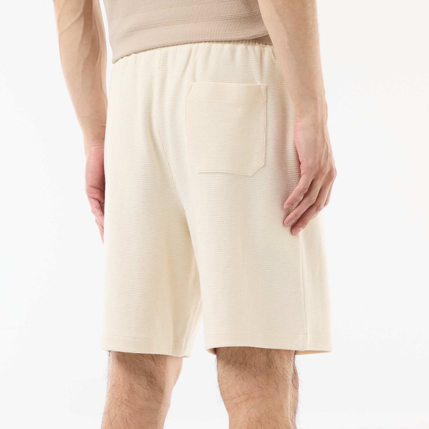 Lightweight French Terry Bermuda Shorts WHITE