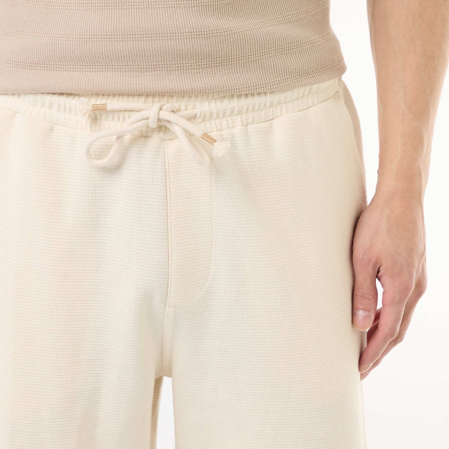 Lightweight French Terry Bermuda Shorts WHITE