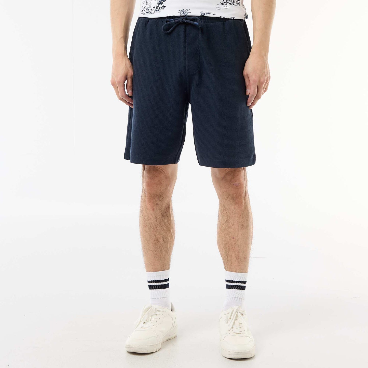 Lightweight French Terry Bermuda Shorts BLUE