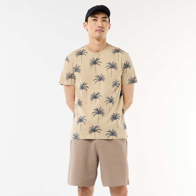 Lightweight French Terry Bermuda Shorts BEIGE