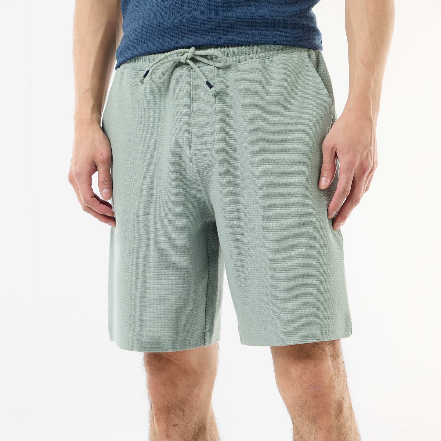 Lightweight French Terry Bermuda Shorts BLUE