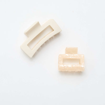 Set of 2 Claw Clips BEIGE