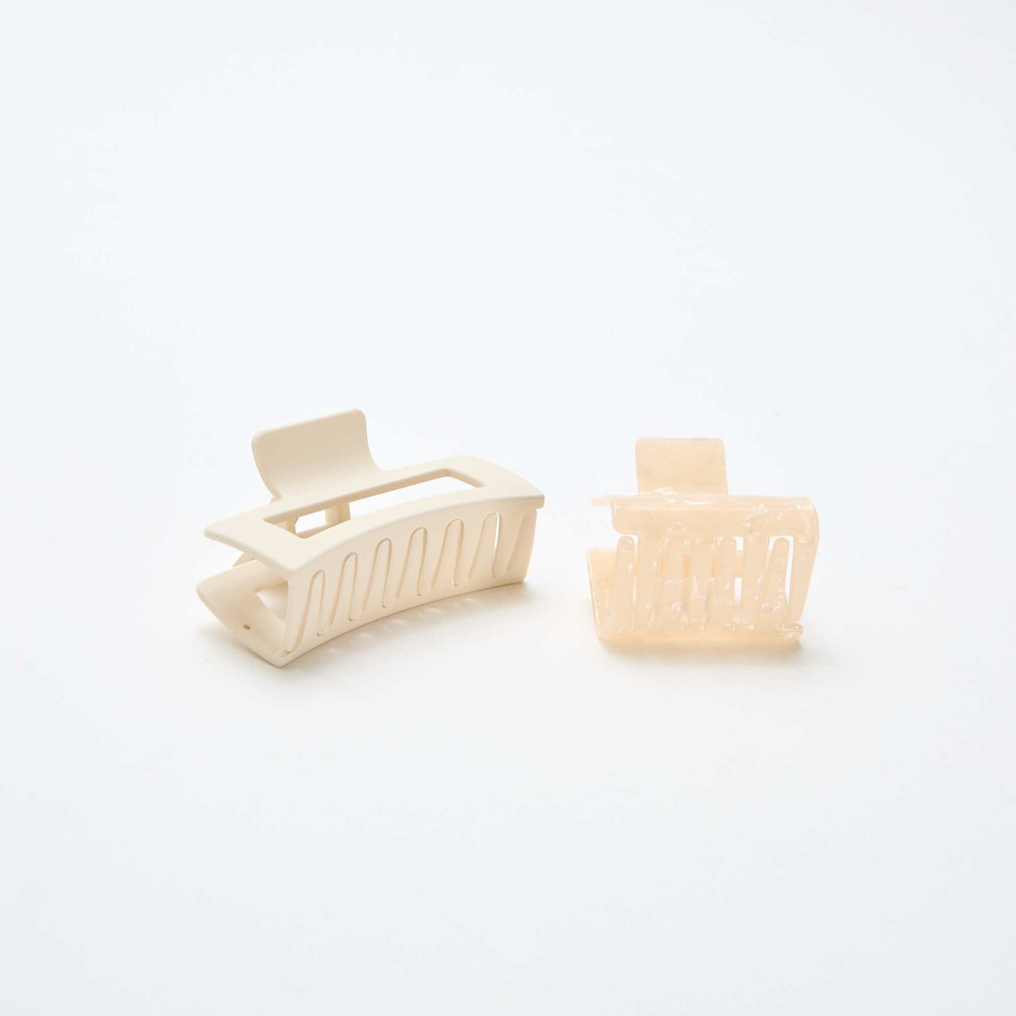 Set of 2 Claw Clips BEIGE