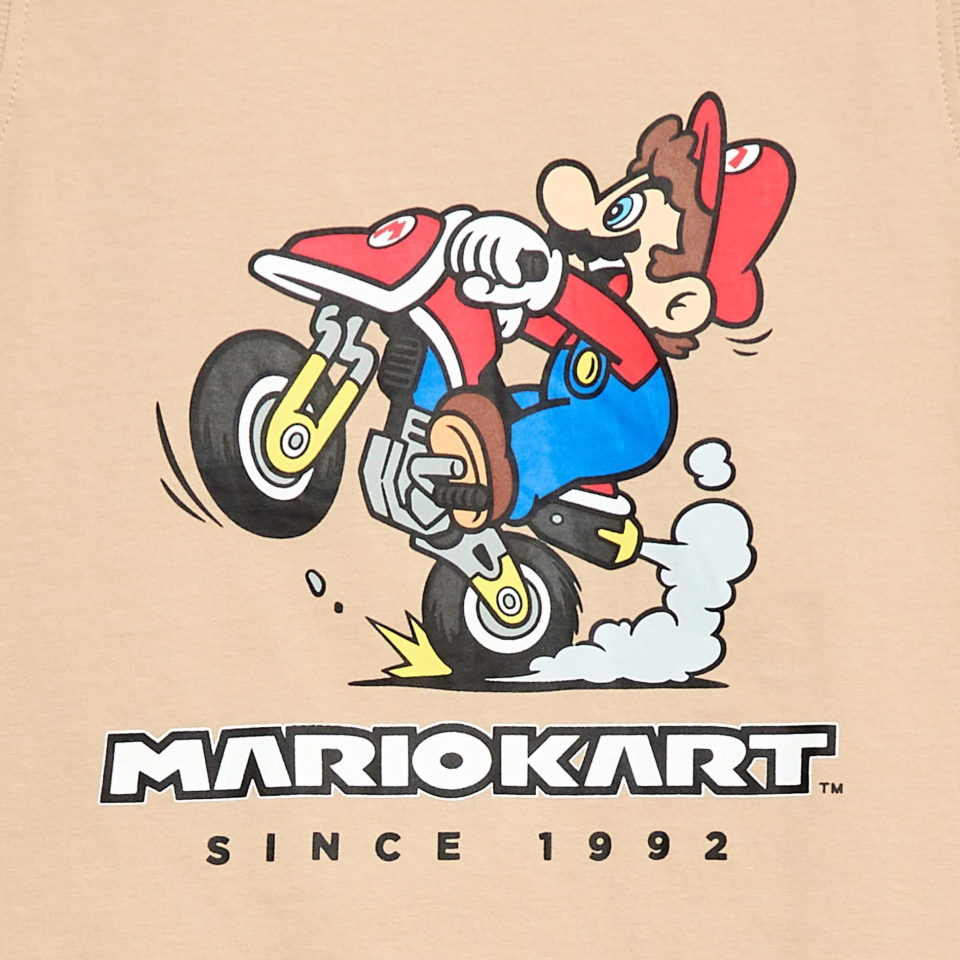 'Mario Kart' Short Pajama Set - 2 Pieces BEIGE