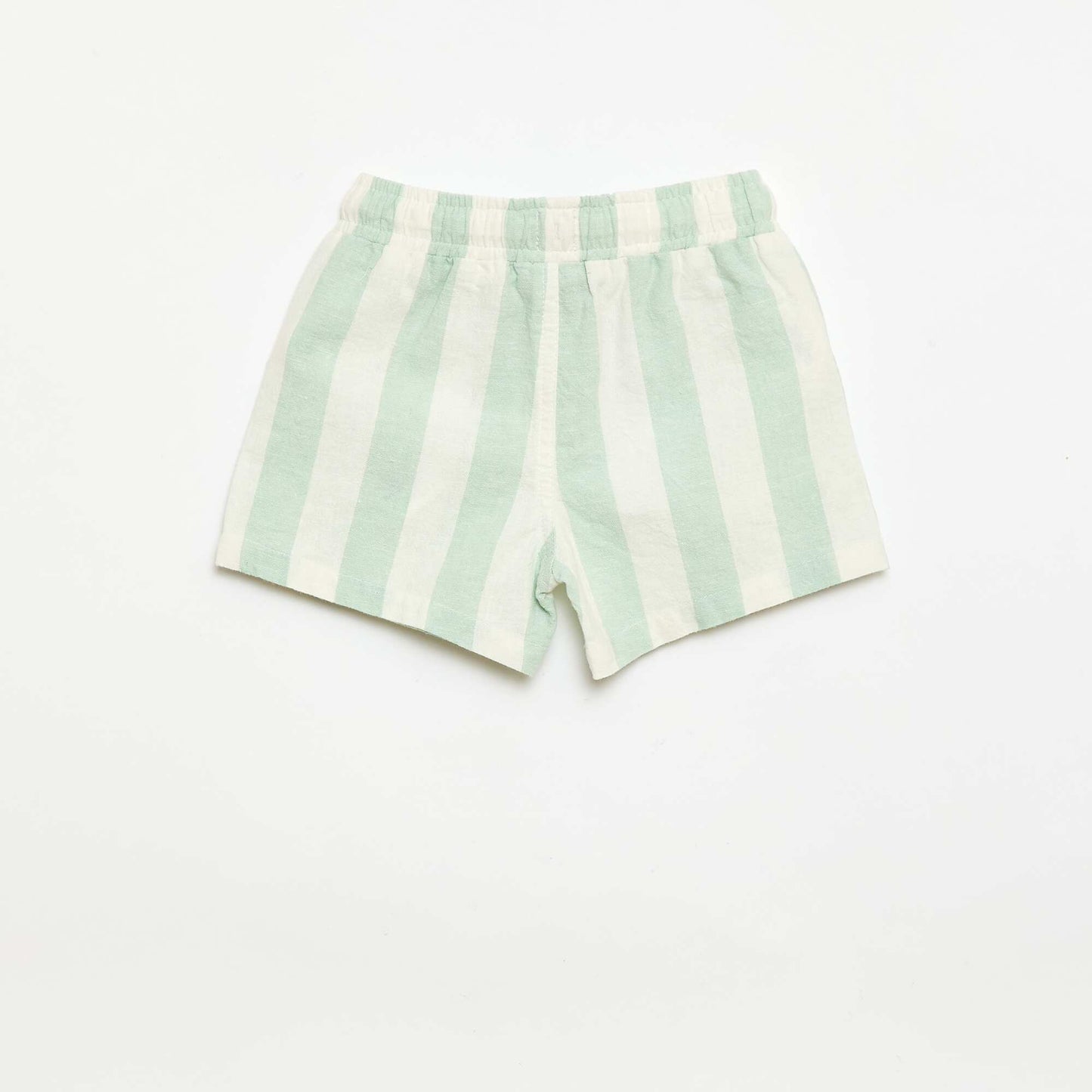 ბამბის და ტილო შორტი მწვანე