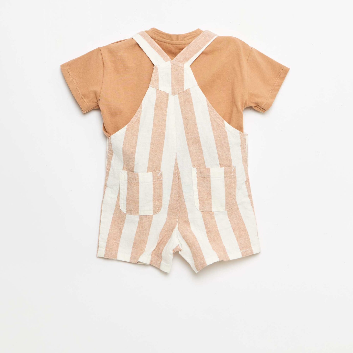 2 ცალიანი მაისური და საფენის კომპლექტი ყავისფერი