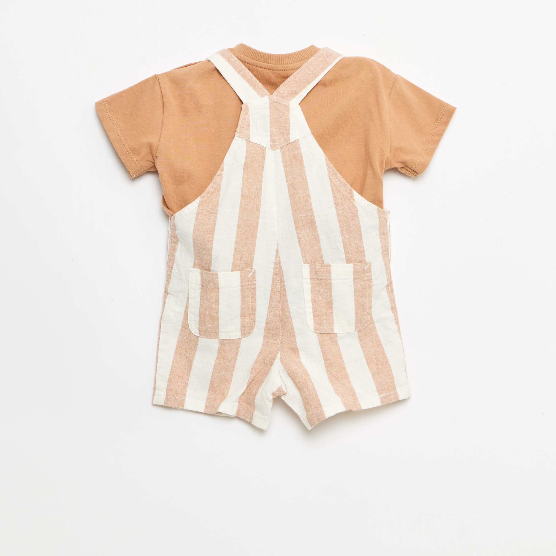 2 ცალიანი მაისური და საფენის კომპლექტი ყავისფერი