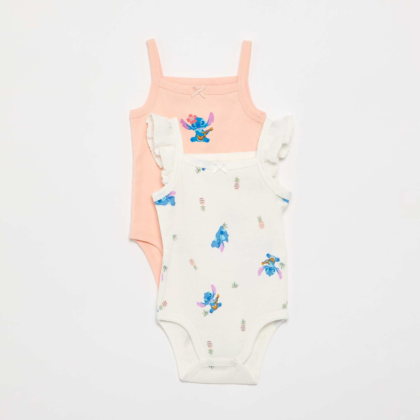Set of 2 'Disney' Sleeveless Bodysuits WHITE