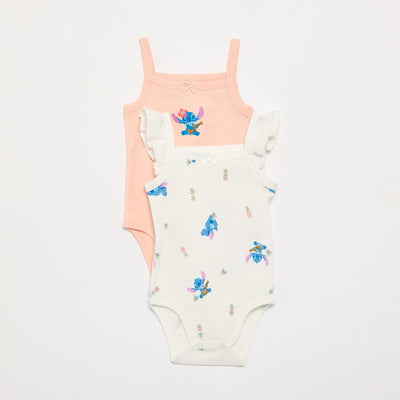 Set of 2 'Disney' Sleeveless Bodysuits WHITE