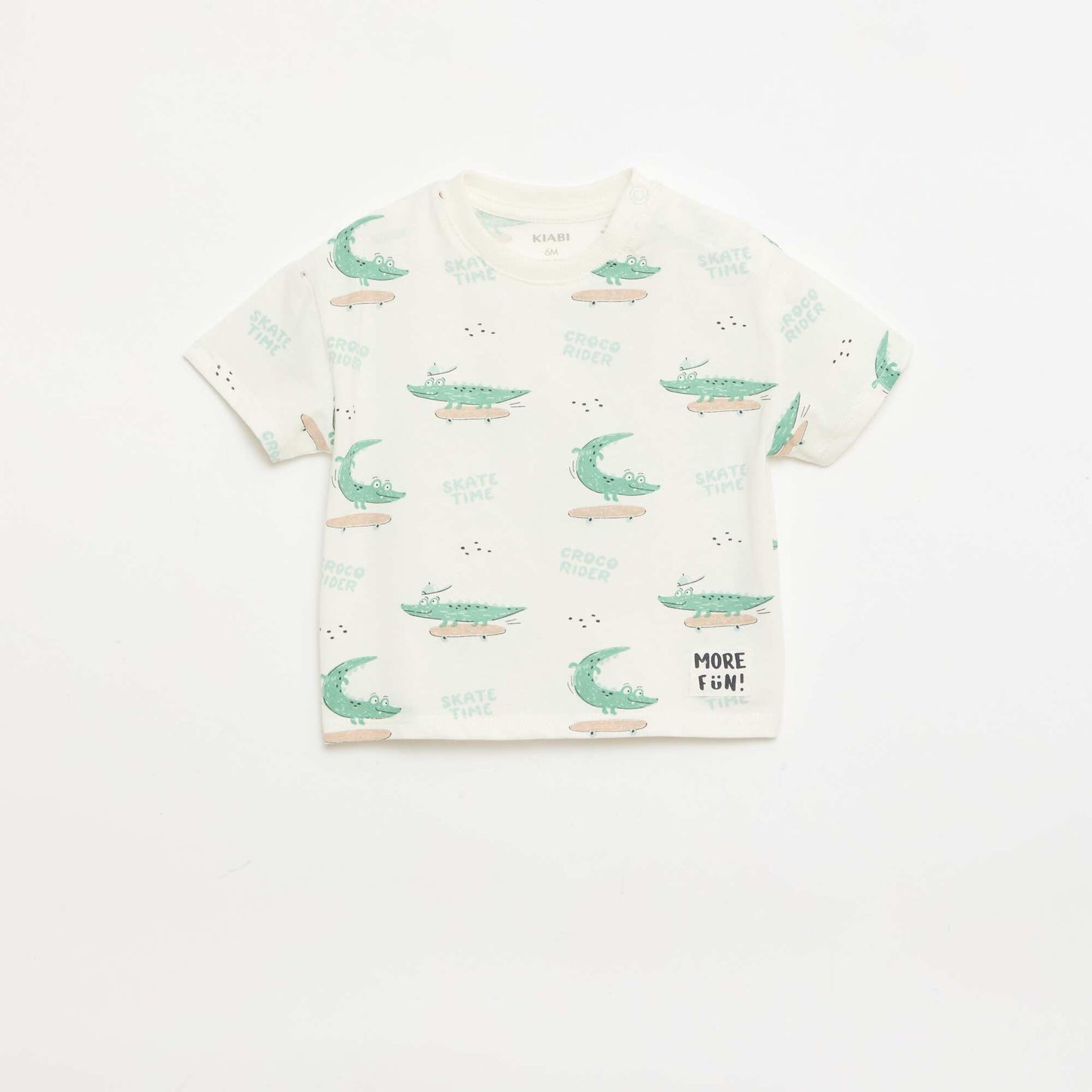 Pack of 2 Cotton Jersey Short-Sleeved T-shirts WHITE