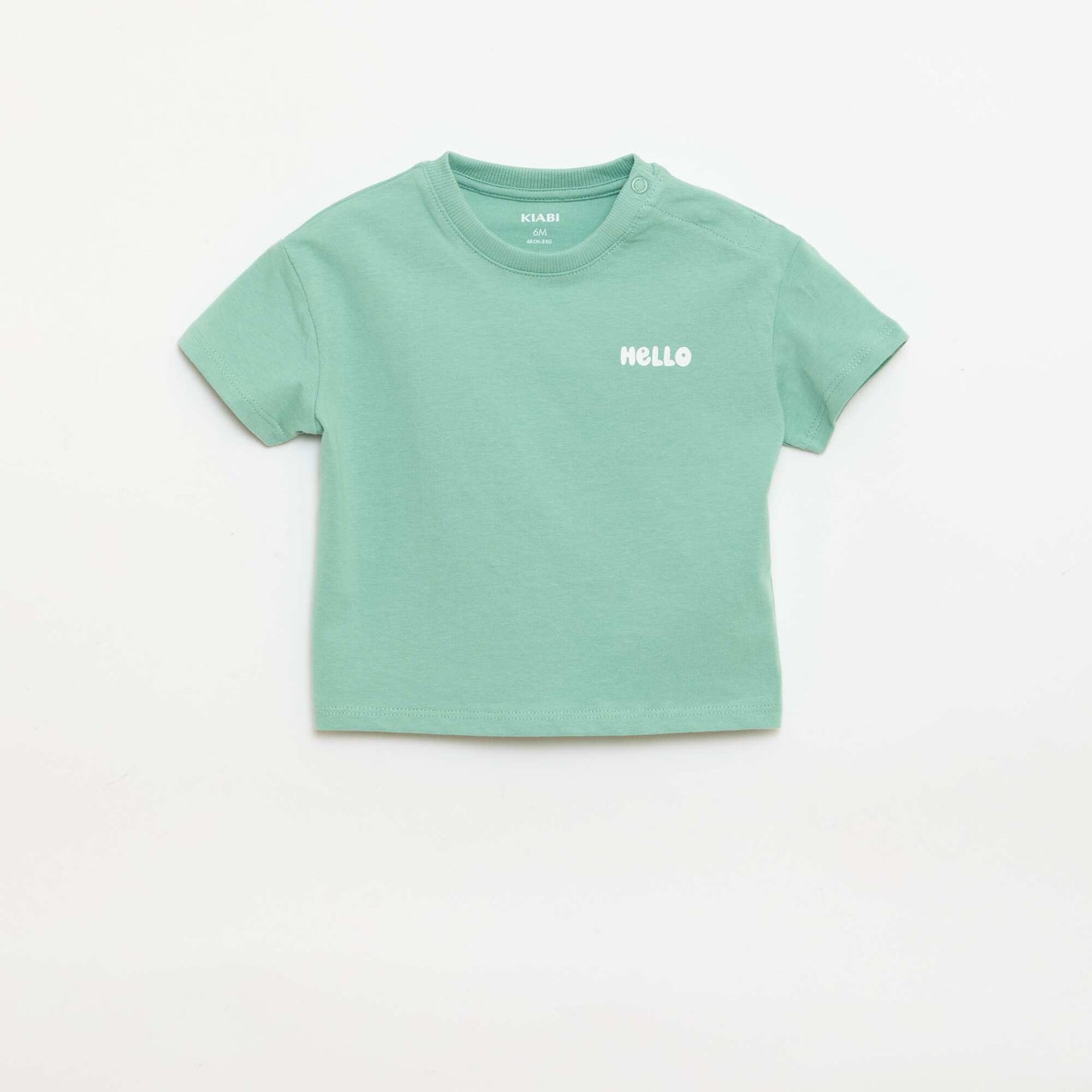 Pack of 2 Cotton Jersey Short-Sleeved T-shirts WHITE