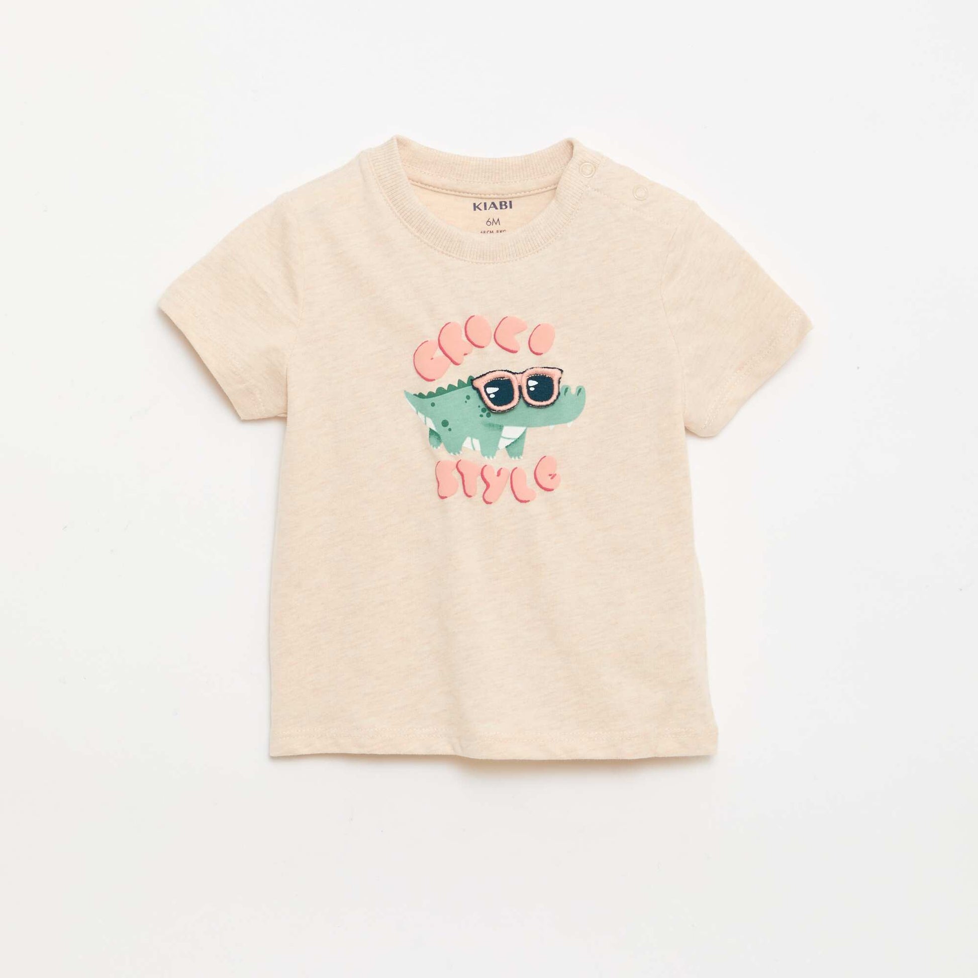 მაისური ანიმაციით პრინტიანი კრემისფერი