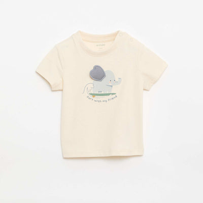 მაისური ანიმაციით პრინტიანი თეთრი