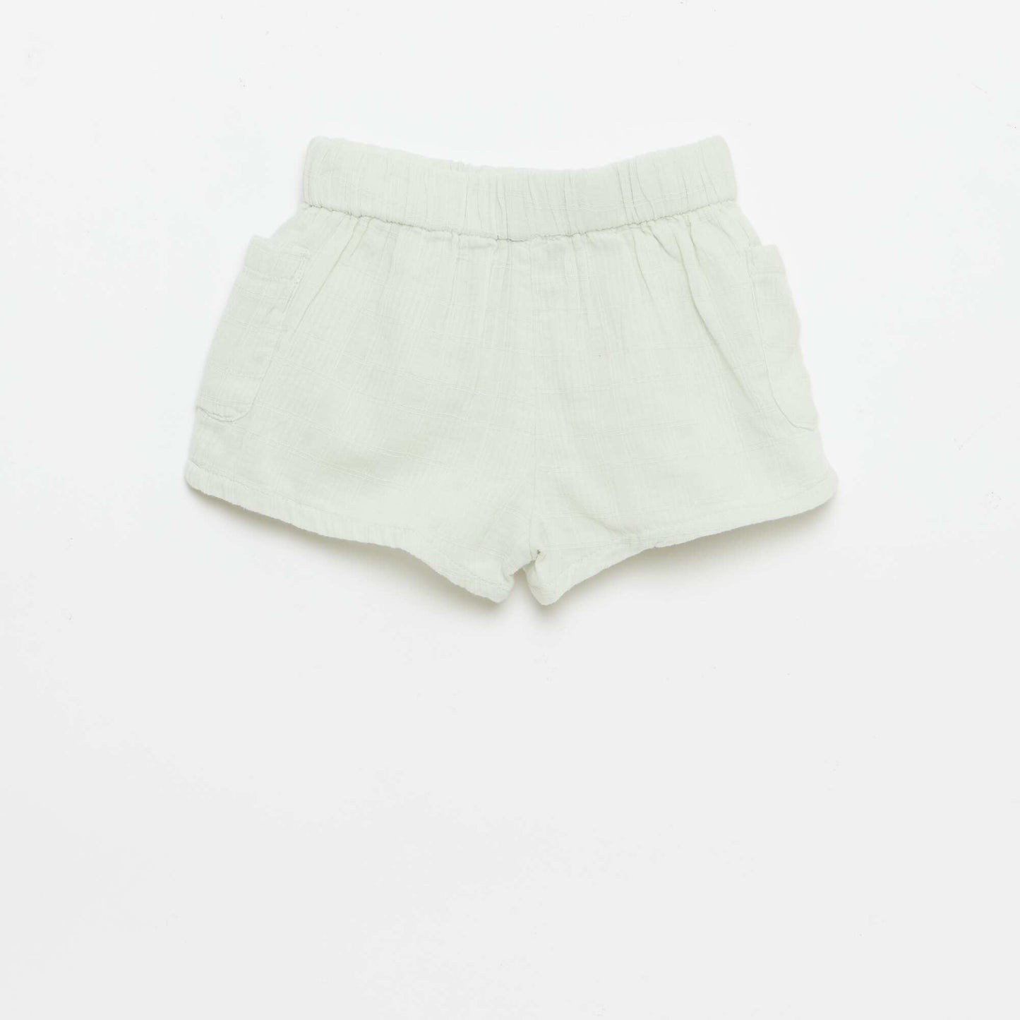 Cotton Shorts with 2 Patch Pockets BLUE