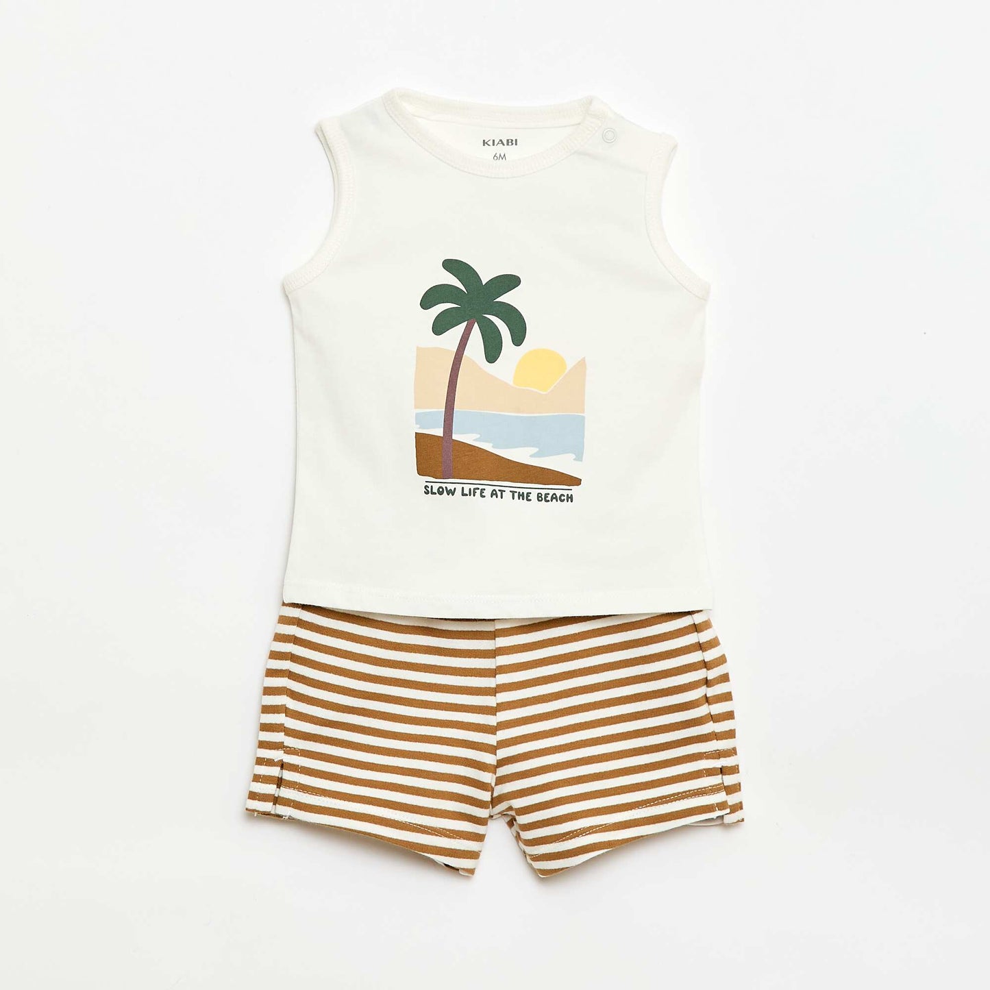 2-ნაწილიანი ზედა და შორტი კომპლექტი თეთრი