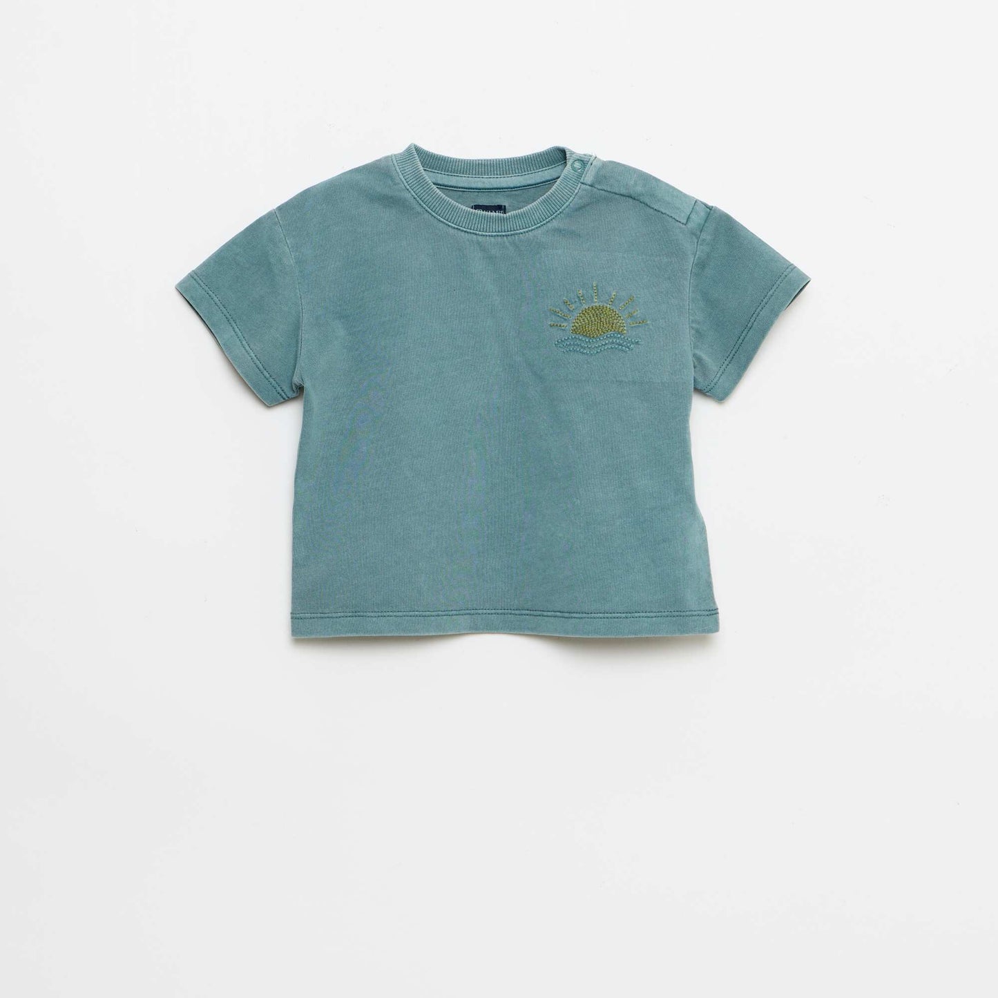 2-ნაწილიანი ნაქარგი მაისური და შორტი კომპლექტი ლურჯი