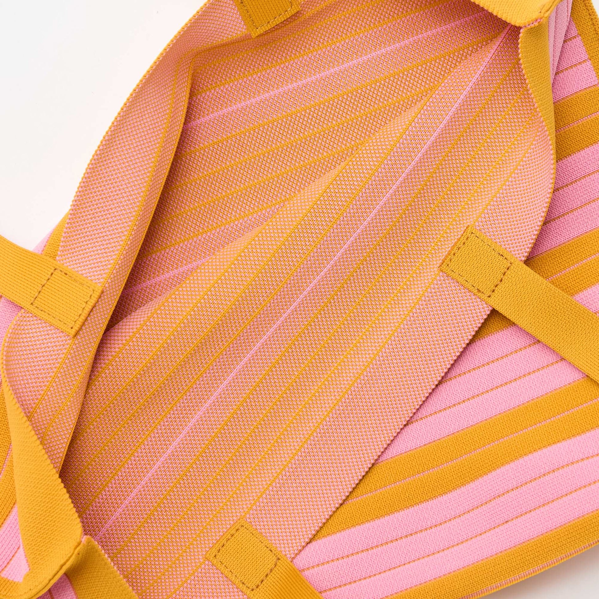 Large Striped Tote Bag YELLOW