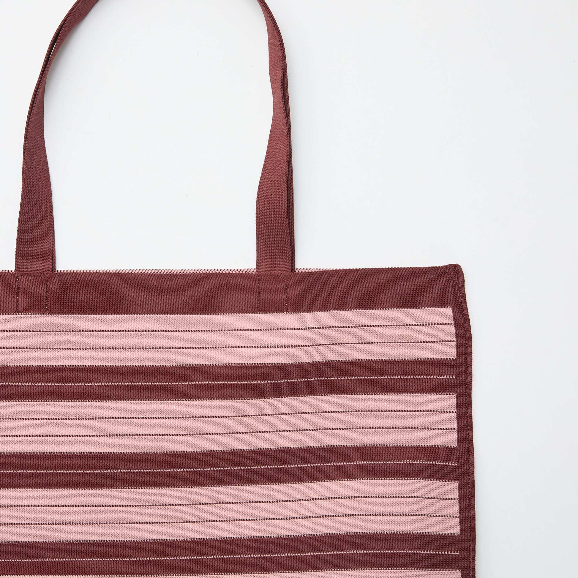 Large Striped Tote Bag PINK